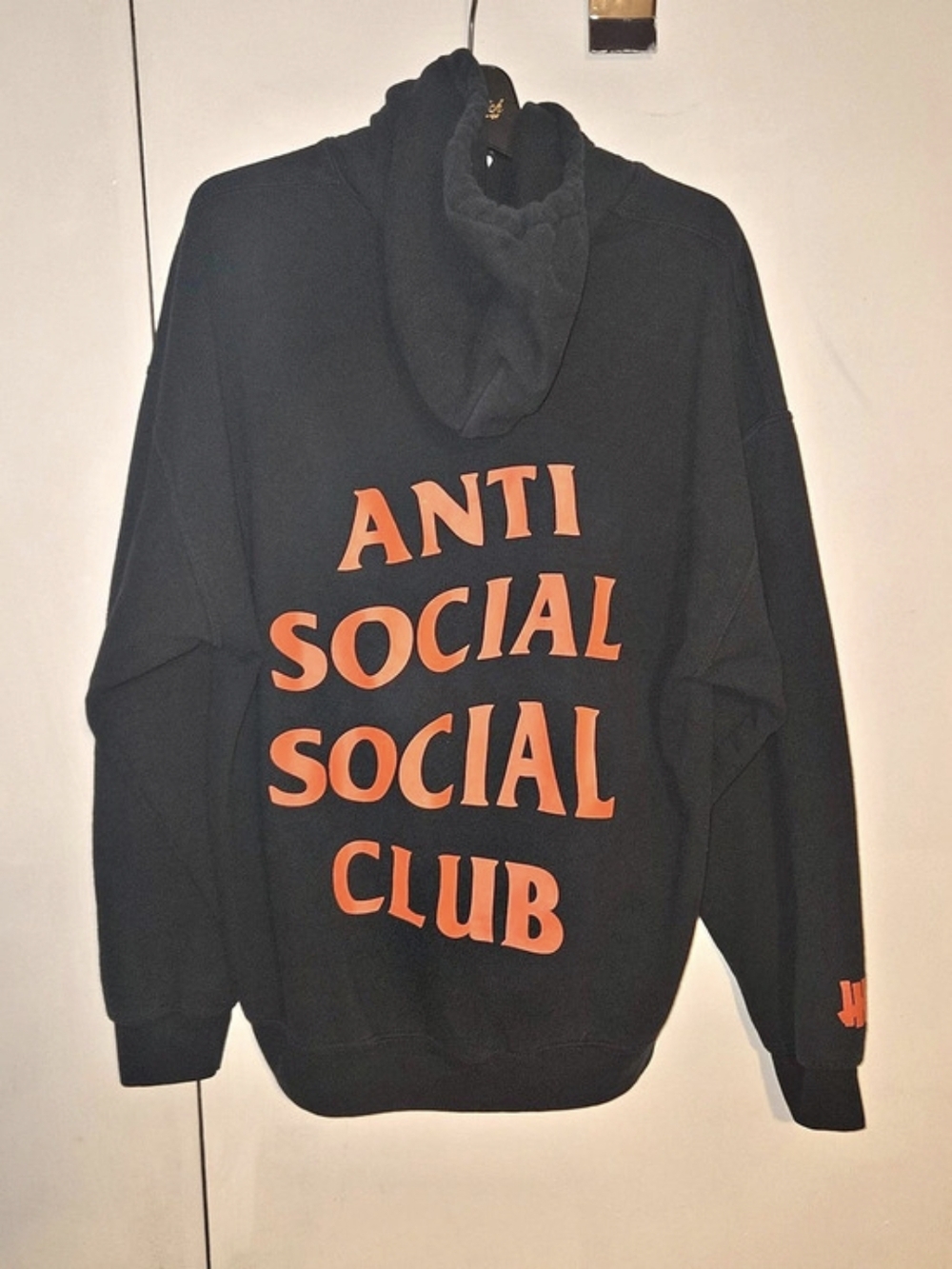 Anti Social Club x Undefeated Paranoid Hoodie Black